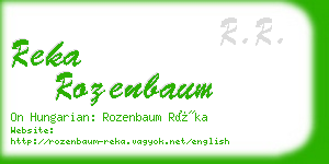 reka rozenbaum business card